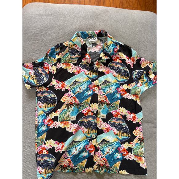 CLIO Tropical Island Print Camp Shirt — Men’s / Women’s (Unisex) - Picture 1 of 5